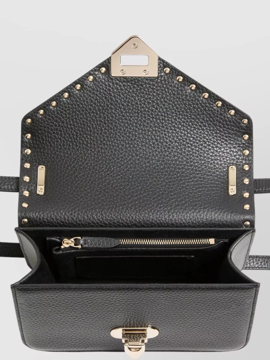 Valentino Leather Rockstud Small Shoulder Bag
