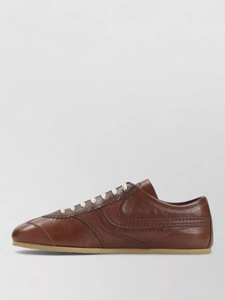Dries Van Noten Leather Low-Top Sneakers