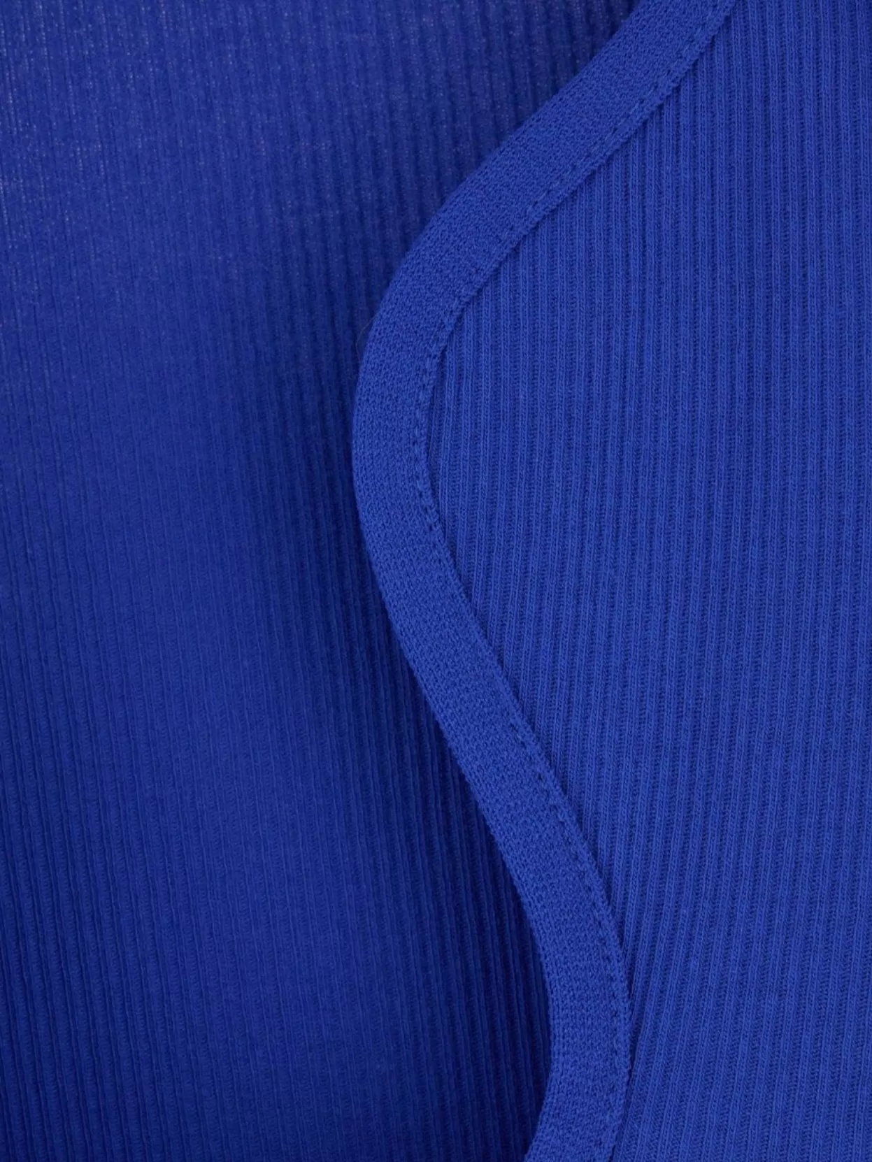 Ferragamo Ribbed Texture Long Sleeves Unique Neckline Top In Blue