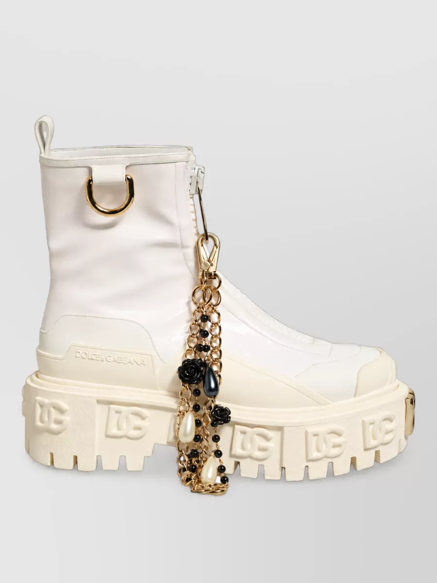 Dolce&Gabbana leather logo high-top sneakers