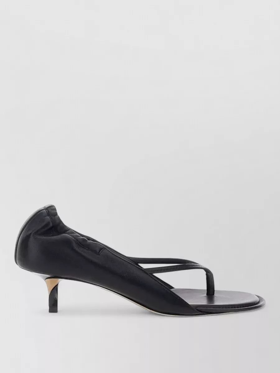 Jacquemus Leather Gathered Thong Sandals