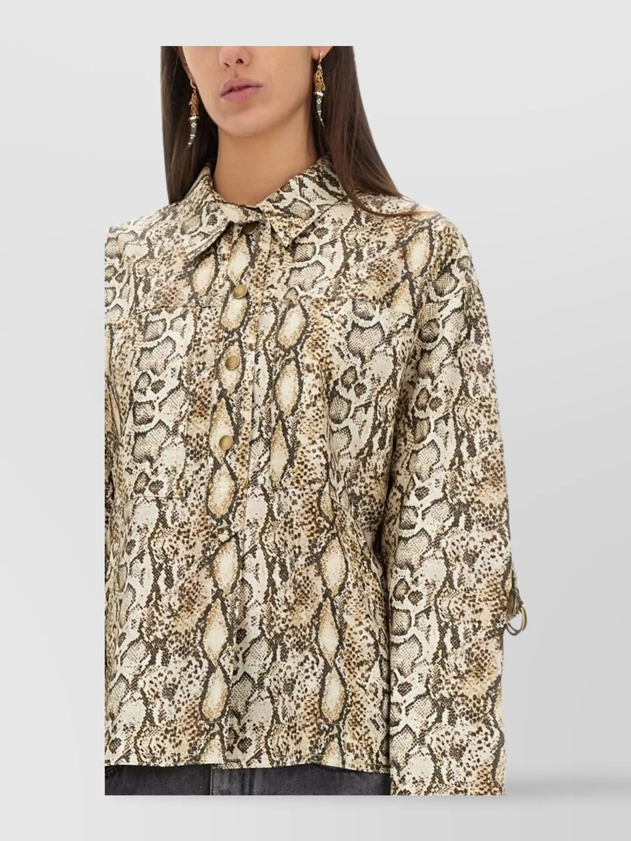 Isabel Marant "florida" Animal Print Collared Neck Shirt