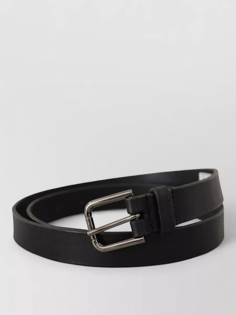 Dolce&Gabbana Leather Logo Buckle Belt
