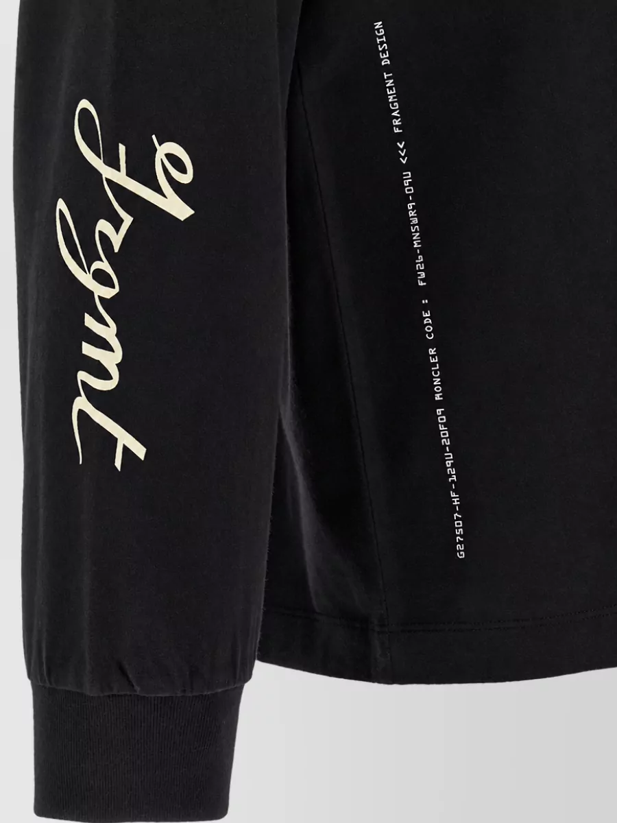 Moncler Genius Cotton Printed Long Sleeve T Shirt