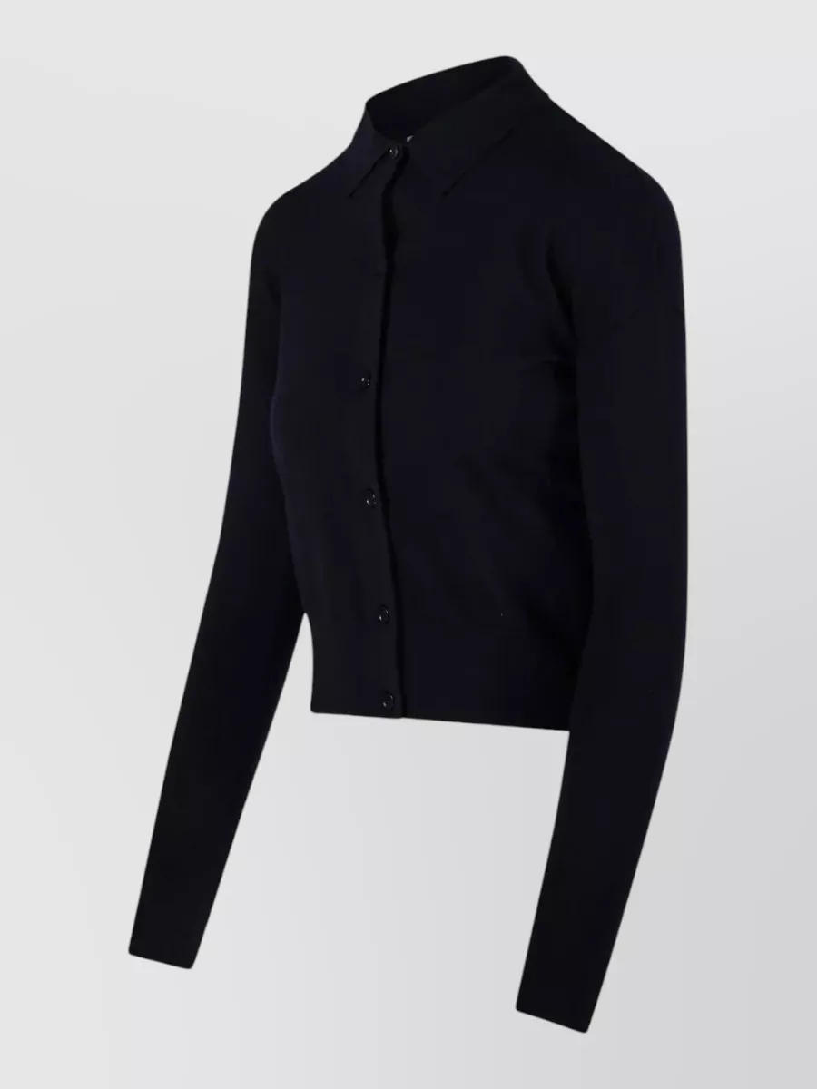 Max Mara Ribbed Slim-Fit Wool Cardigan