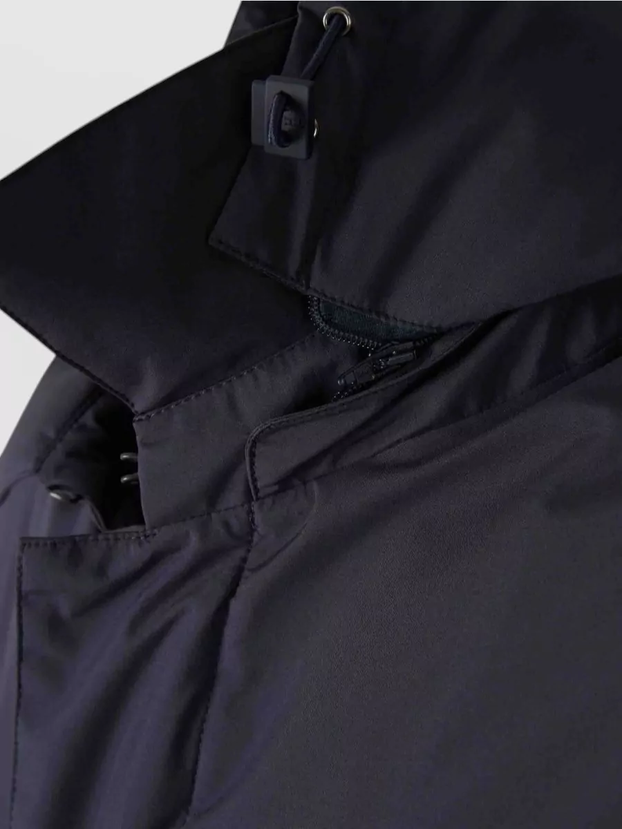 Herno Lightweight Coat With Hood And Pockets