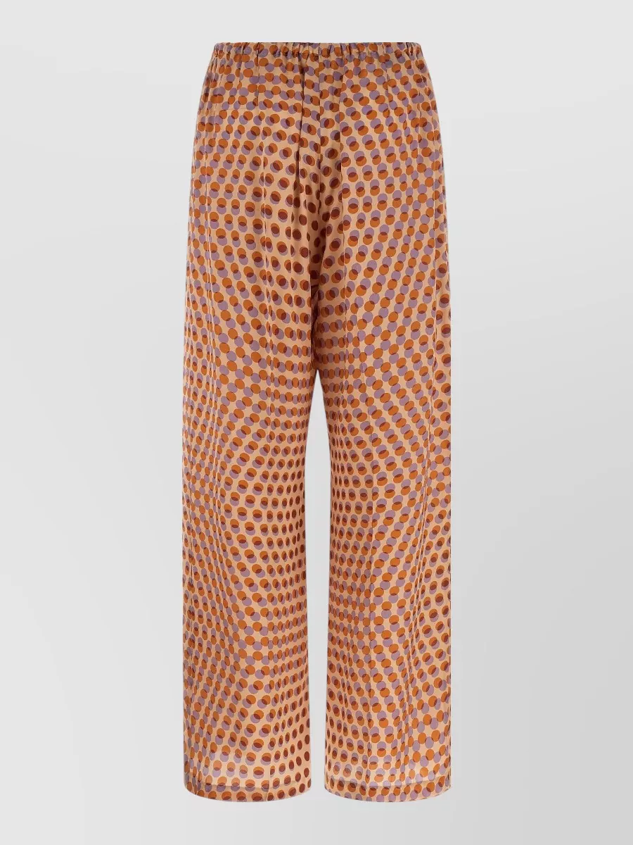 Dries Van Noten Silk Polka-Dot Wide-Leg Trousers