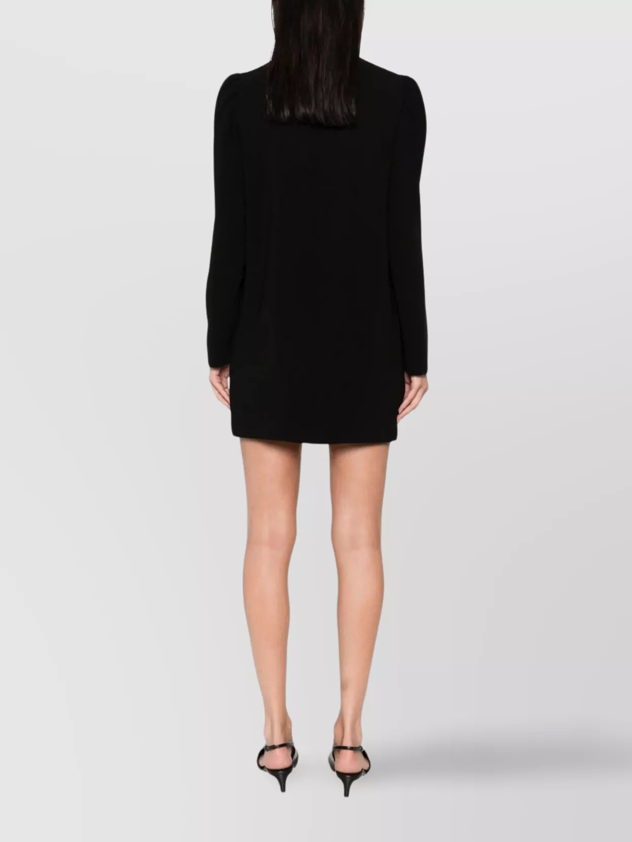 Max Mara High Neck Long Sleeve Dress With Pockets