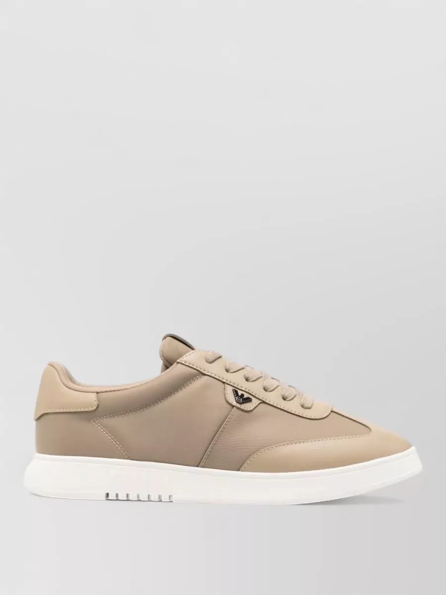 Emporio Armani Leather Low-Top Sneakers