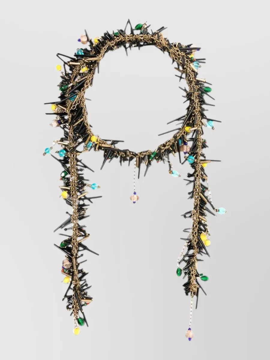 Dries Van Noten beaded scarf necklace