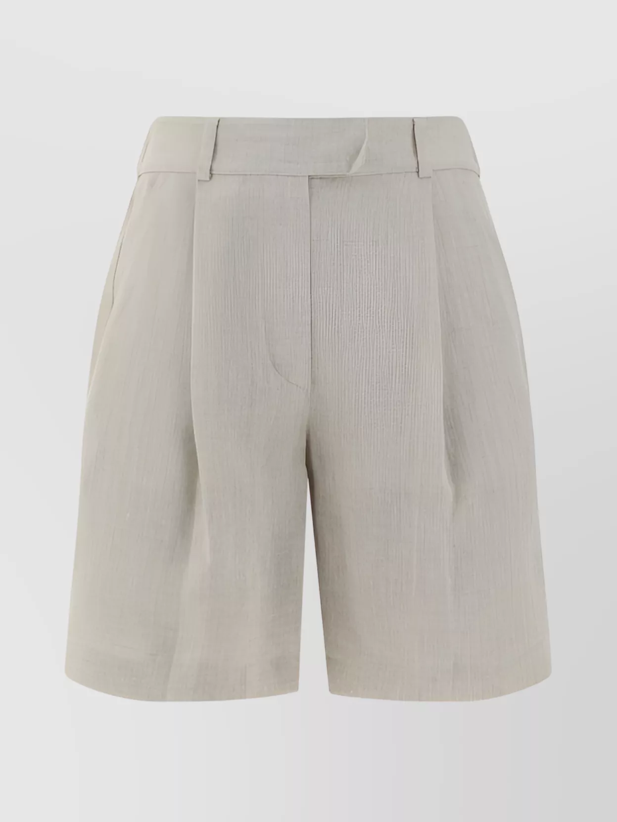 Brunello Cucinelli Tailored Pleated Wide Leg Shorts In Neutral