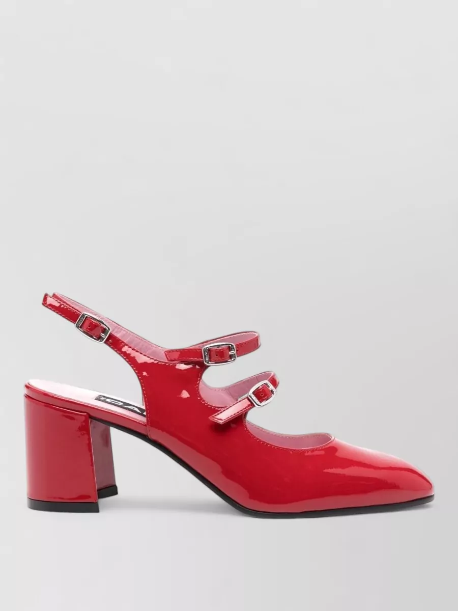 Carel Paris Patent Leather Double-Strap Slingback Pumps