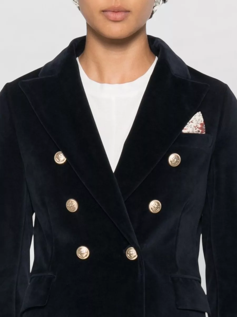 Circolo 1901 Velvet Double-Breasted Suit Jacket