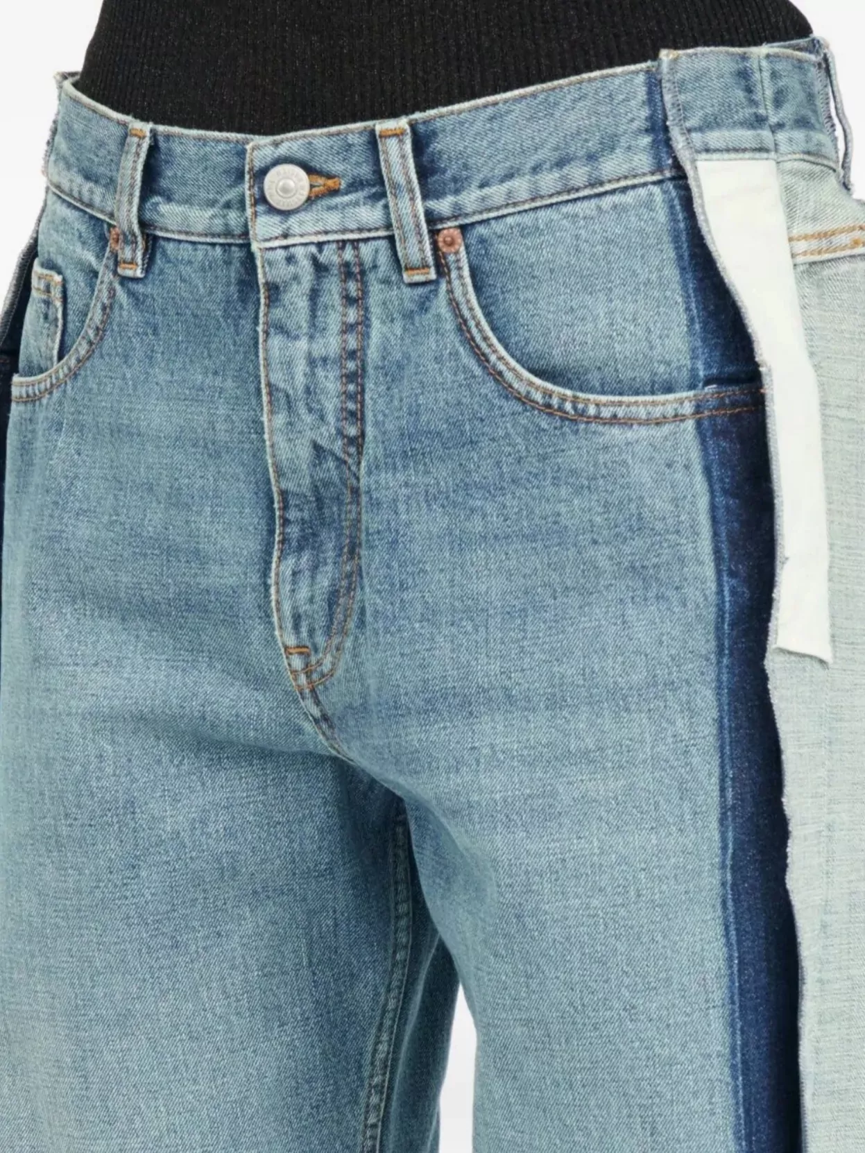Mm6 Maison Margiela Five Pocket Straight Fit Trousers In Gold