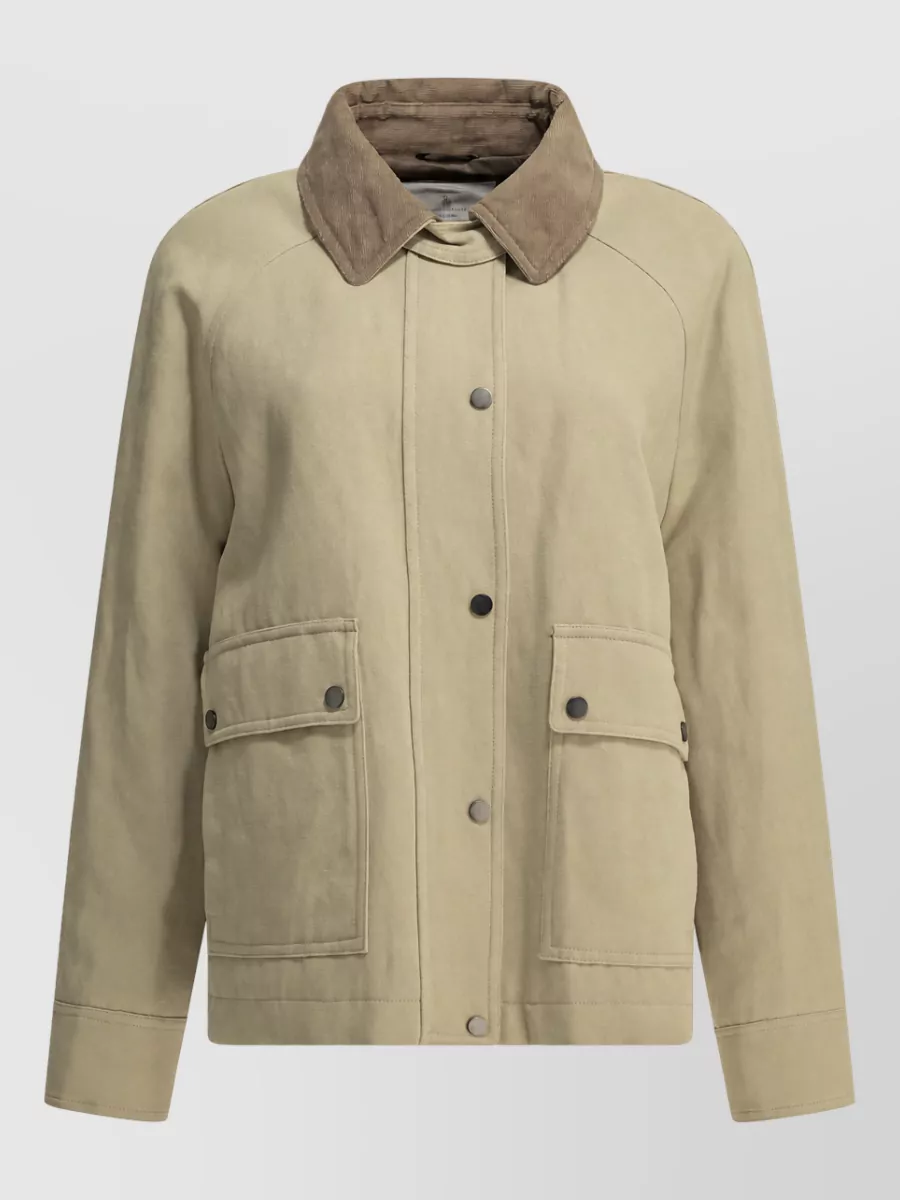 Brunello Cucinelli Cotton And Linen Oversized Coat
