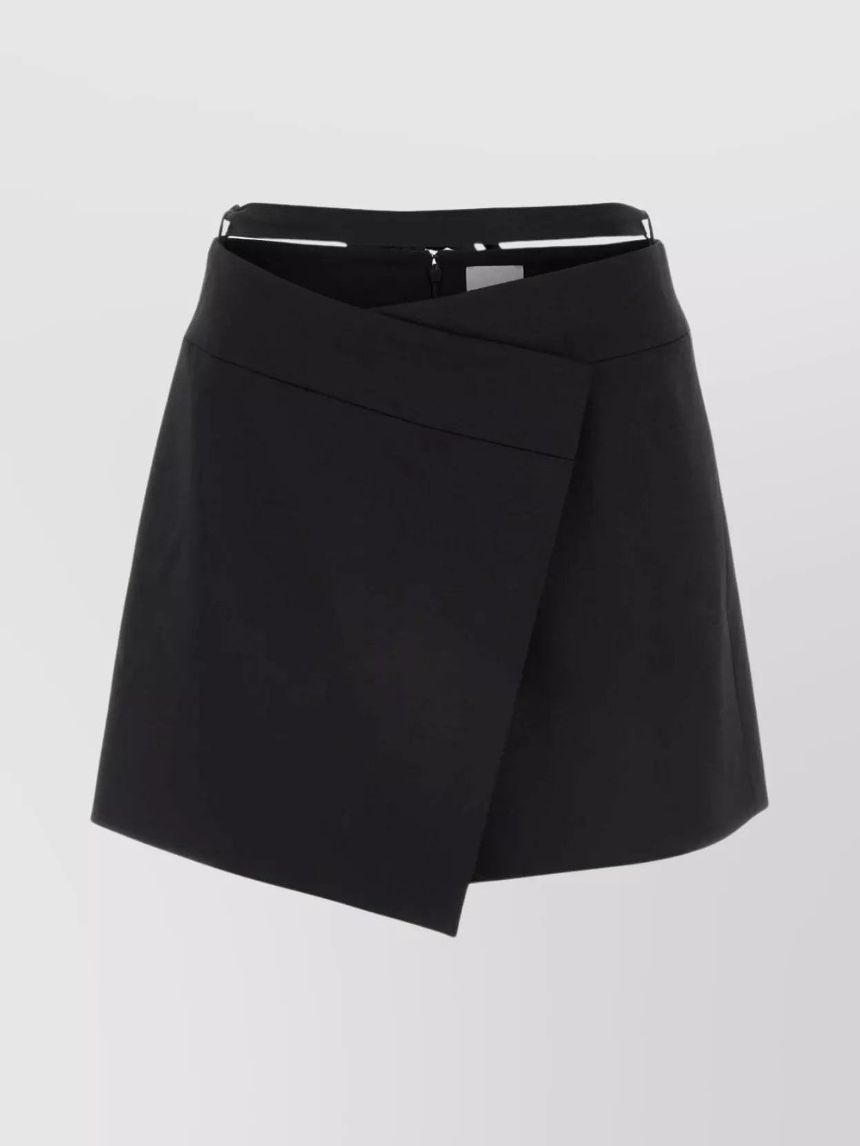 Shop Patou Stretch Wool Mini Skirt With High Waist And A-line Silhouette