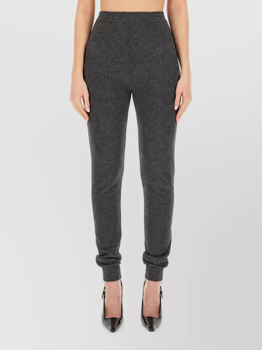 Saint Laurent Cashmere High-Rise Leggings