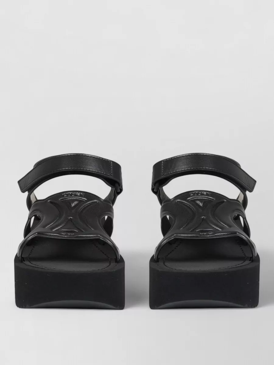 Celine leather sunny slides