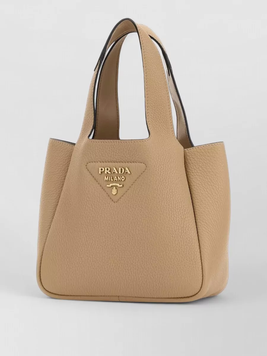 Prada Na Leather Tote Bag