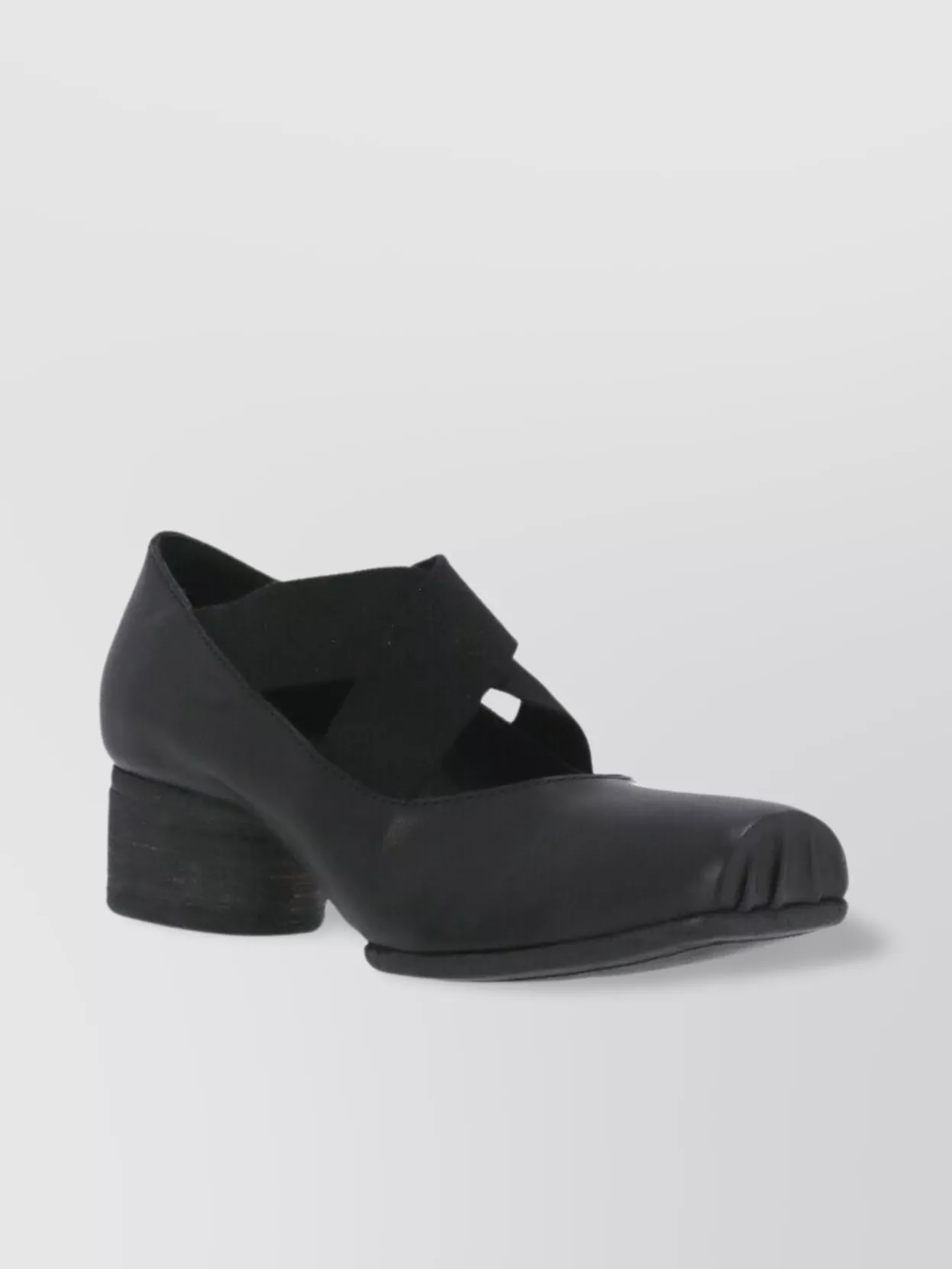 Uma Wang Lace-Up Block Heel Shoes