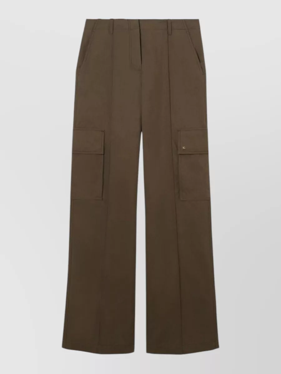 Burberry high-rise flared cargo wide-leg trousers