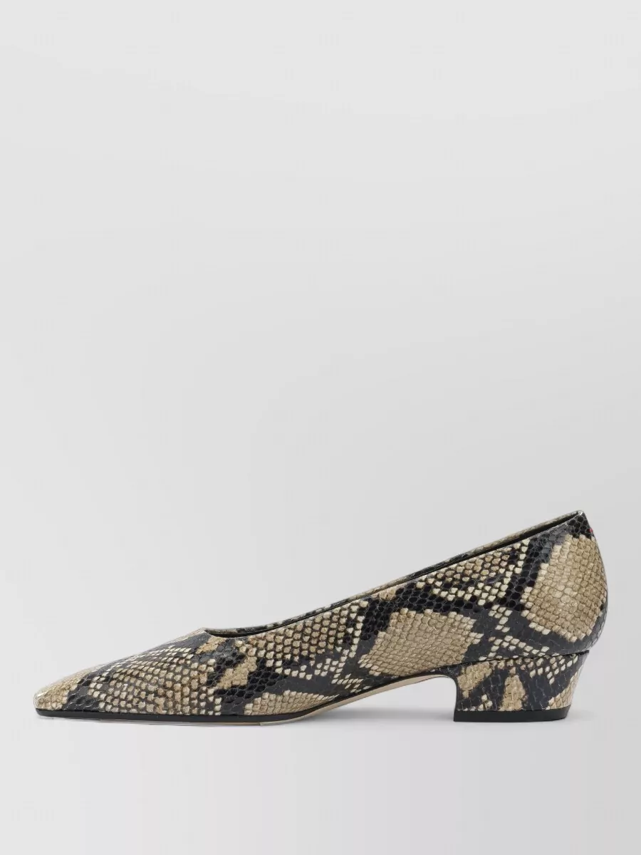 Aeyde Snake-Print Calf Leather Pumps