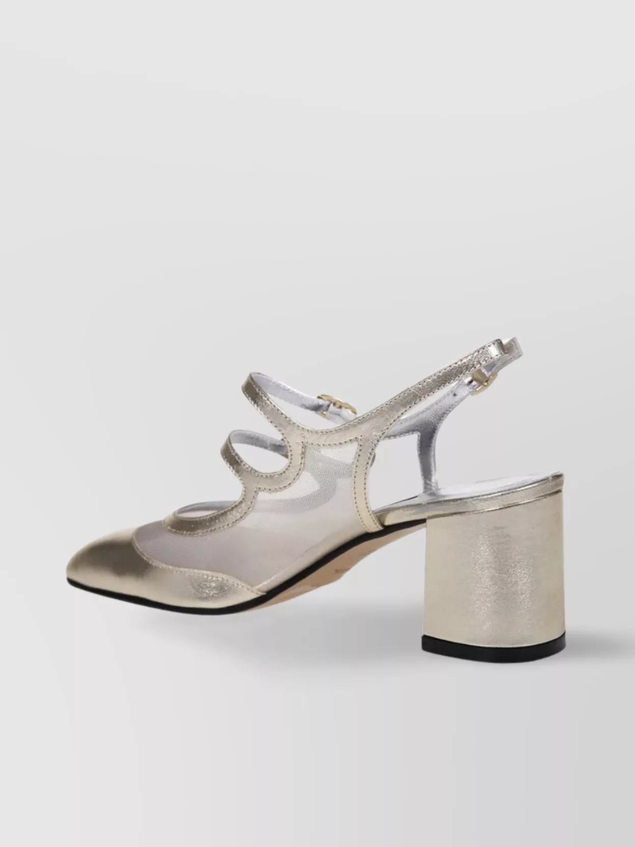 Carel Nighttime Block Heel Pump With Mesh Panels