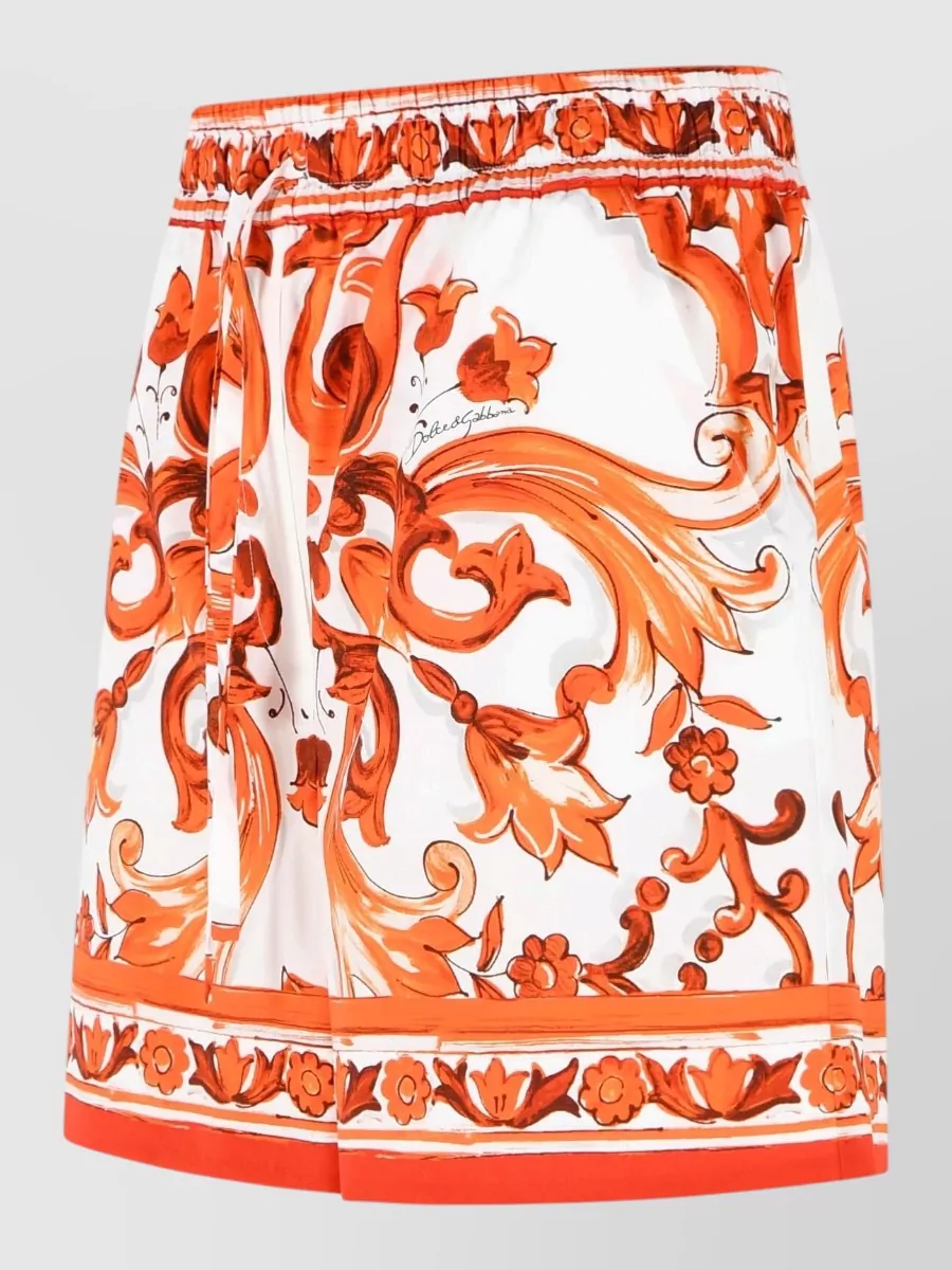 Dolce&Gabbana Cotton Majolica Print Shorts