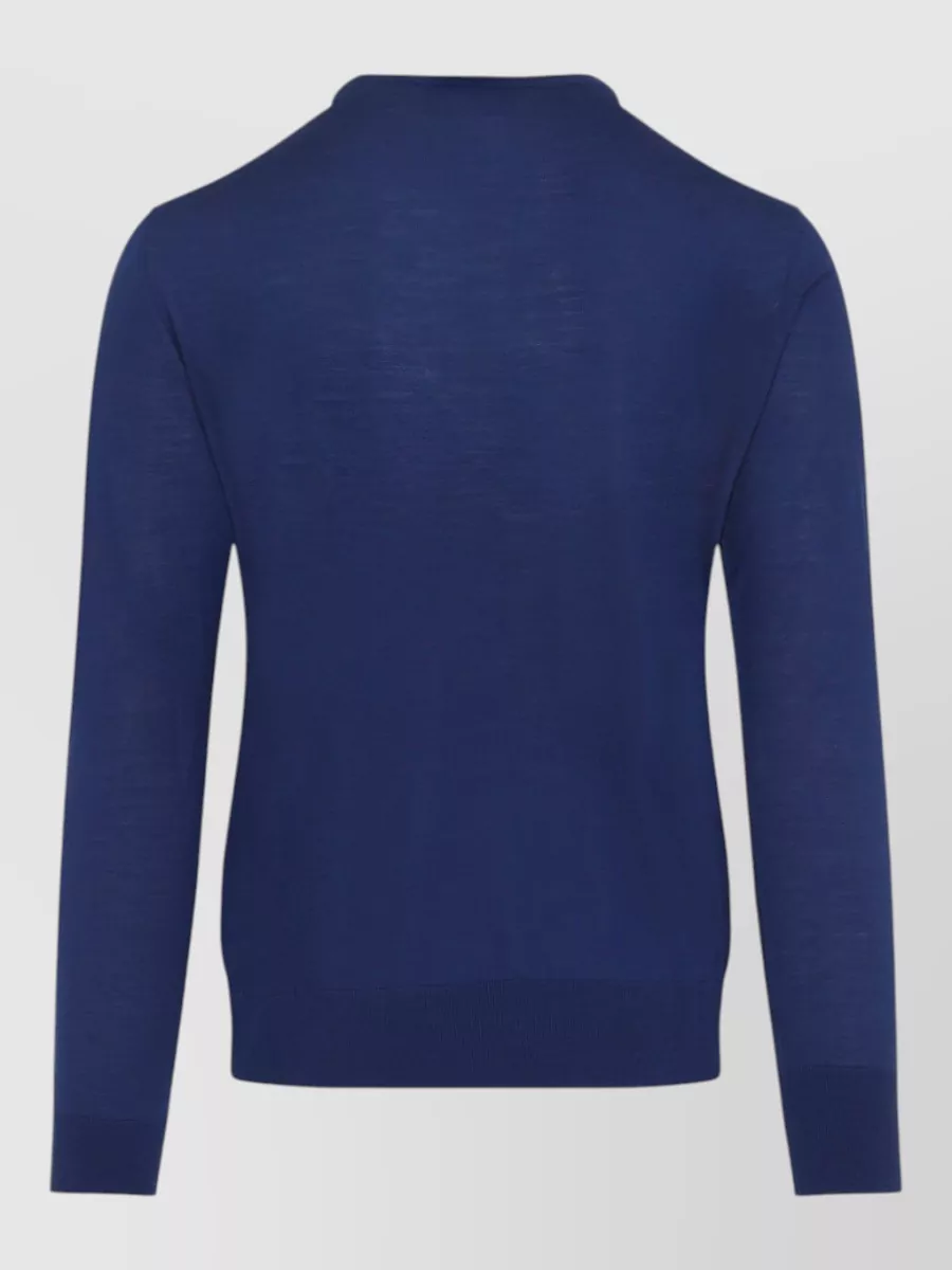 Giorgio Armani Crew Neck Virgin Wool Knit Sweater