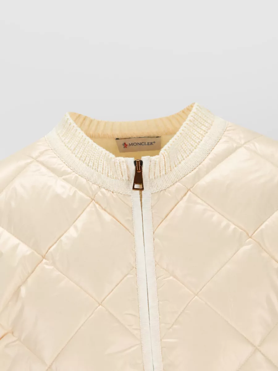 Moncler Down Padded Crewneck Bomber Jacket