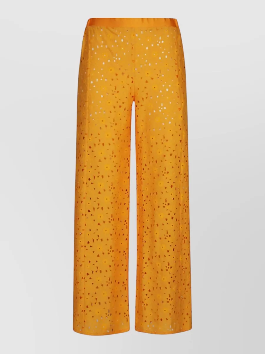 Feel Me Fab Tartana Trousers Elastic Waist Wide Leg