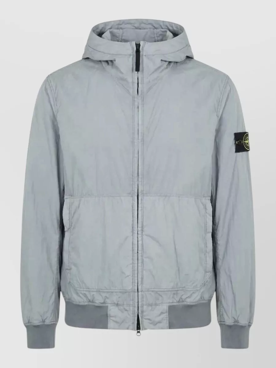 Stone Island Crinkled hooded padded jacket