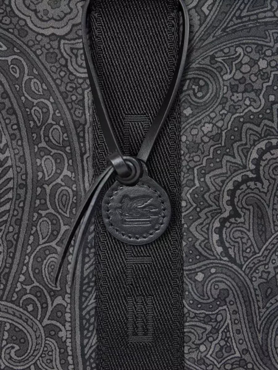 Etro Nylon Paisley Print Travel Tote Bag