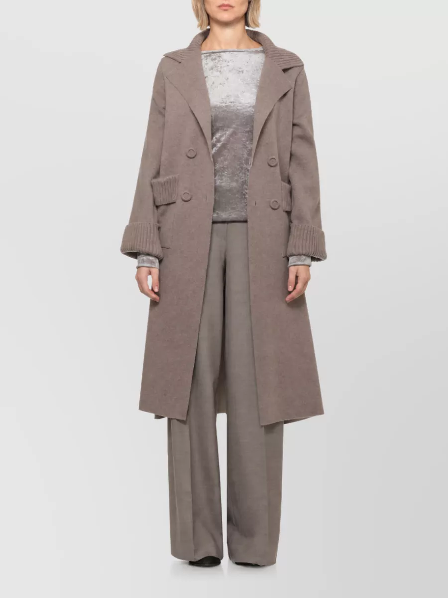D.exterior High Neck Long Sleeve Sweater