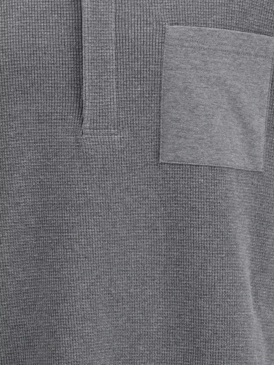 Thom Browne Long Sleeve Cotton Polo Shirt