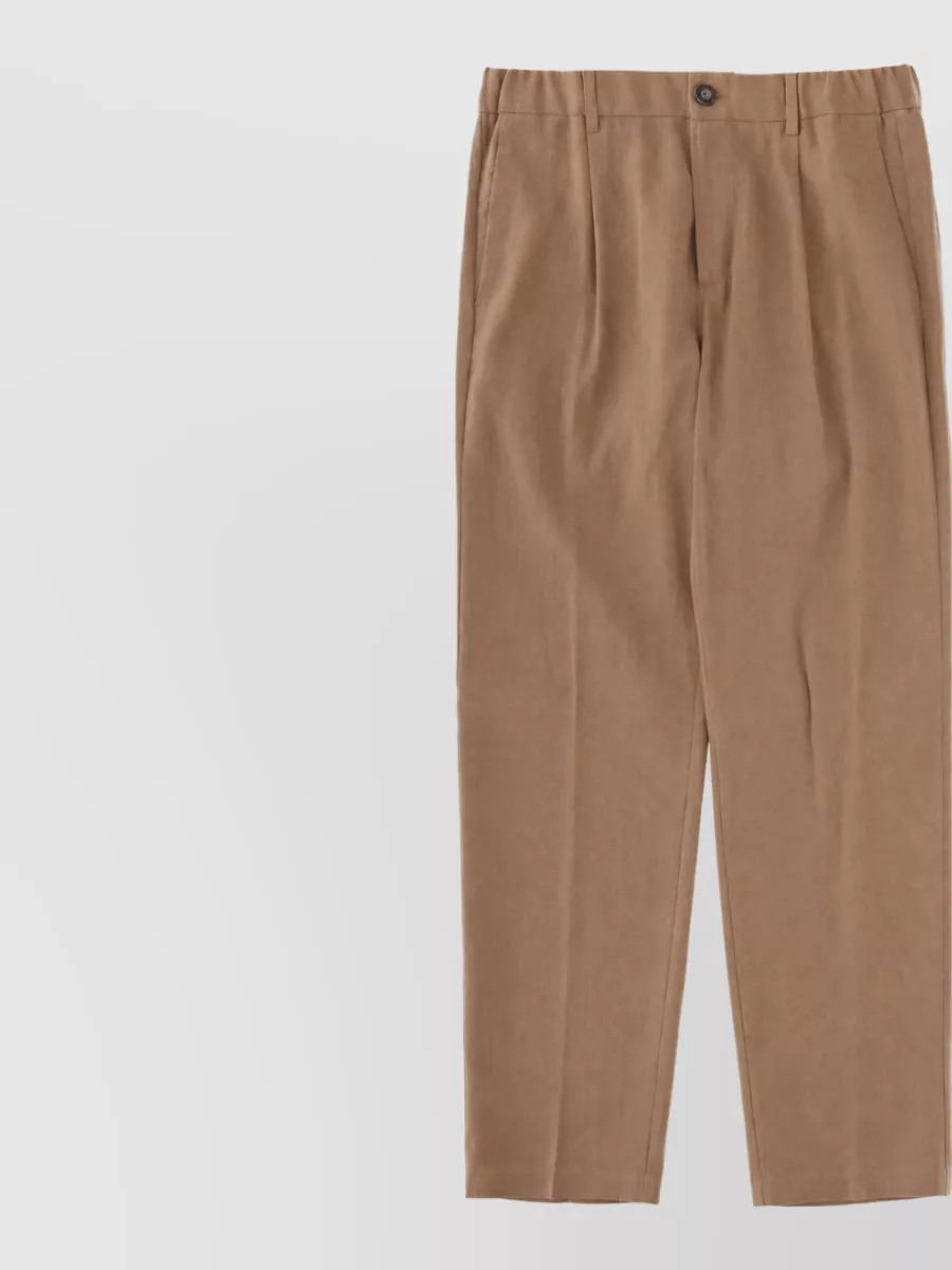 Herno linen straight-leg tailored trousers