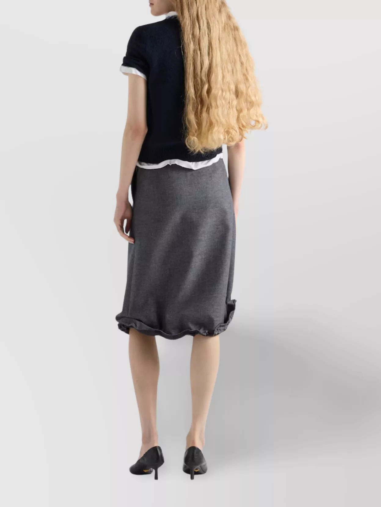 Prada Short Sleeve Knitwear Embellished Neckline