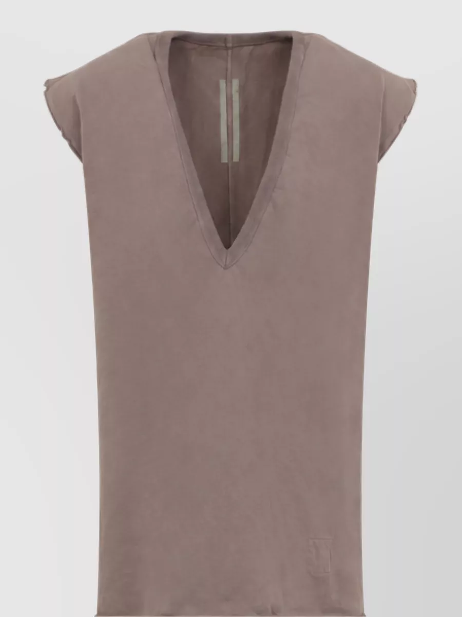 Rick Owens Drkshdw ribbed v-neck t-shirt