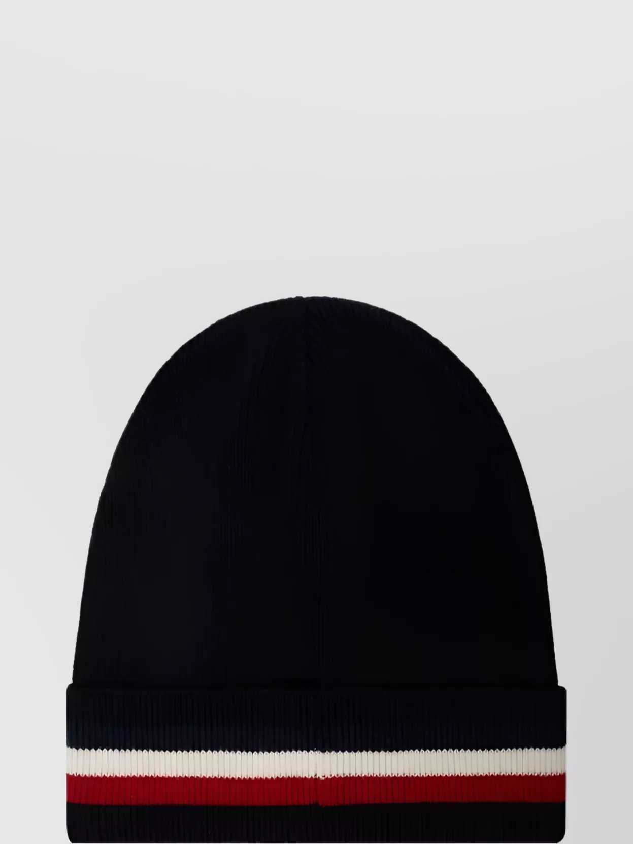 Moncler Ribbed Knit Turn-Up Brim Hat