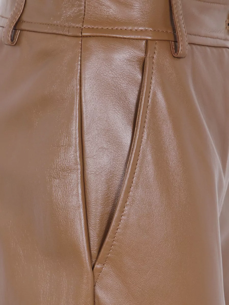 S Max Mara Leather Straight Trousers