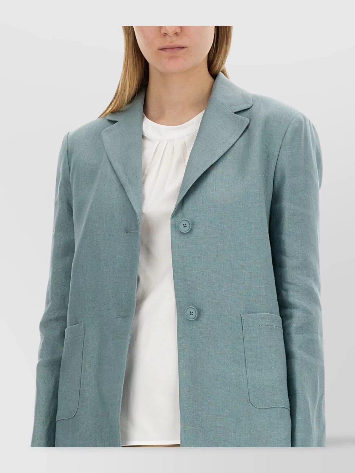 S Max Mara Notched Lapel Long Sleeve Jacket