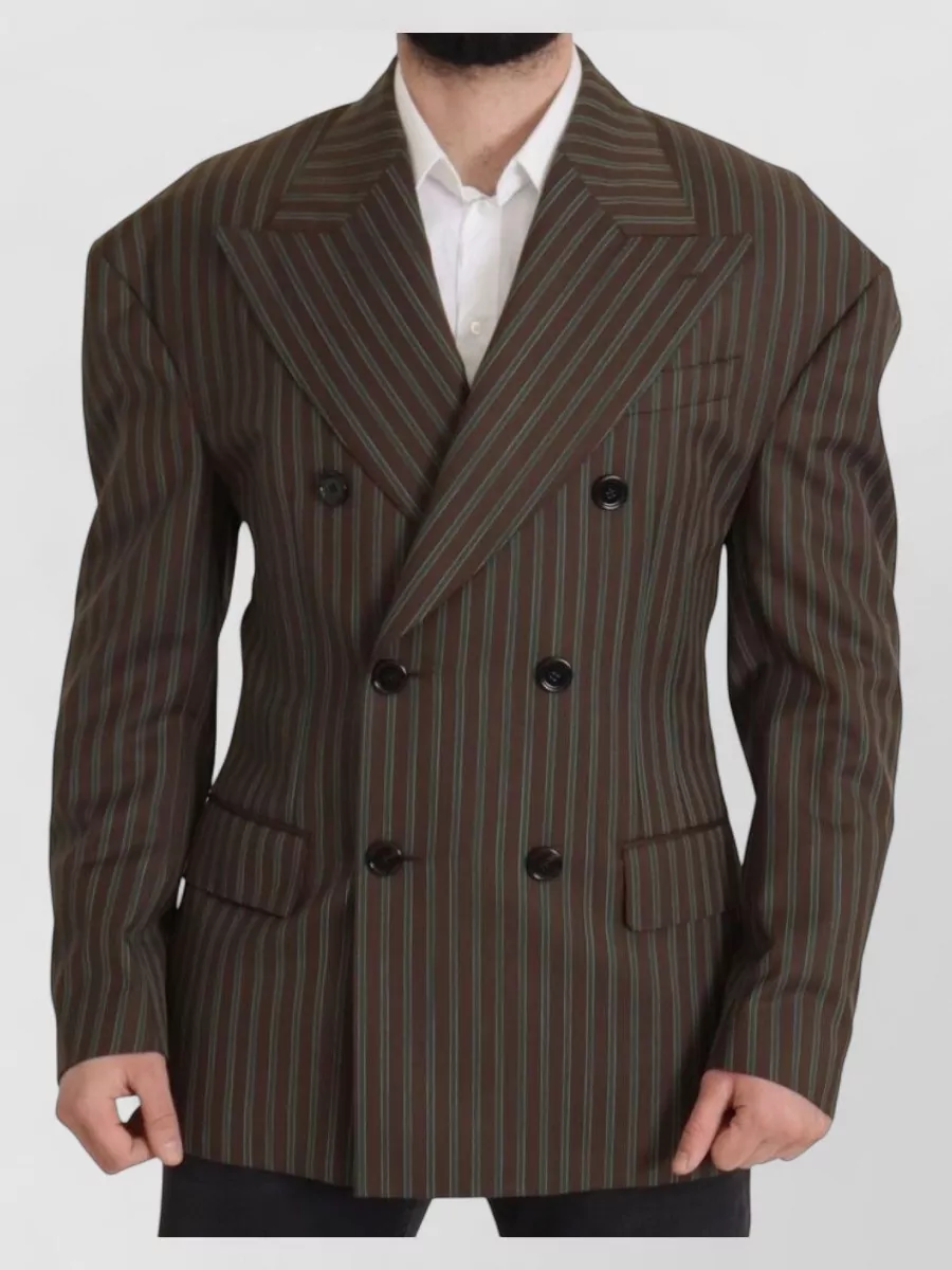 Dolce&Gabbana Striped double-breasted blazer