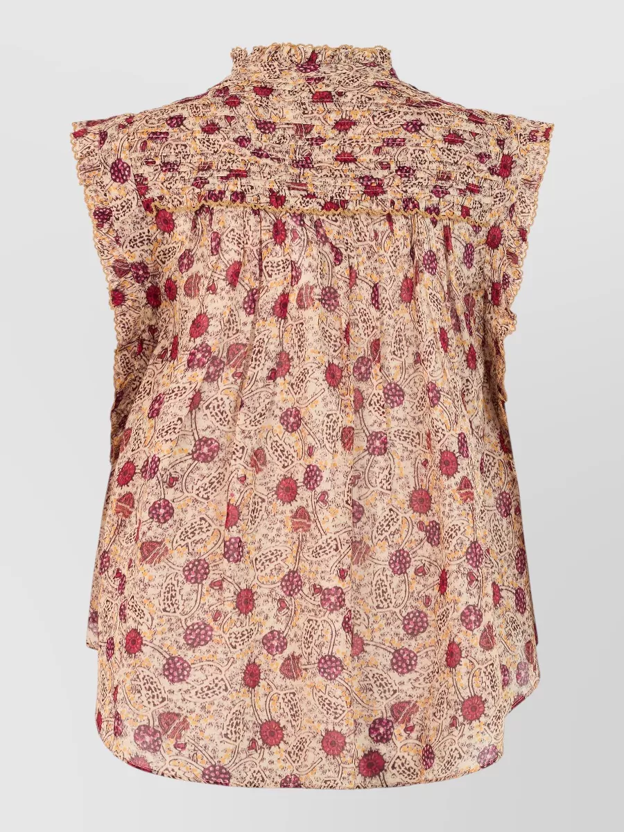 Isabel Marant Etoile Floral-Print Short-Sleeve Shirt