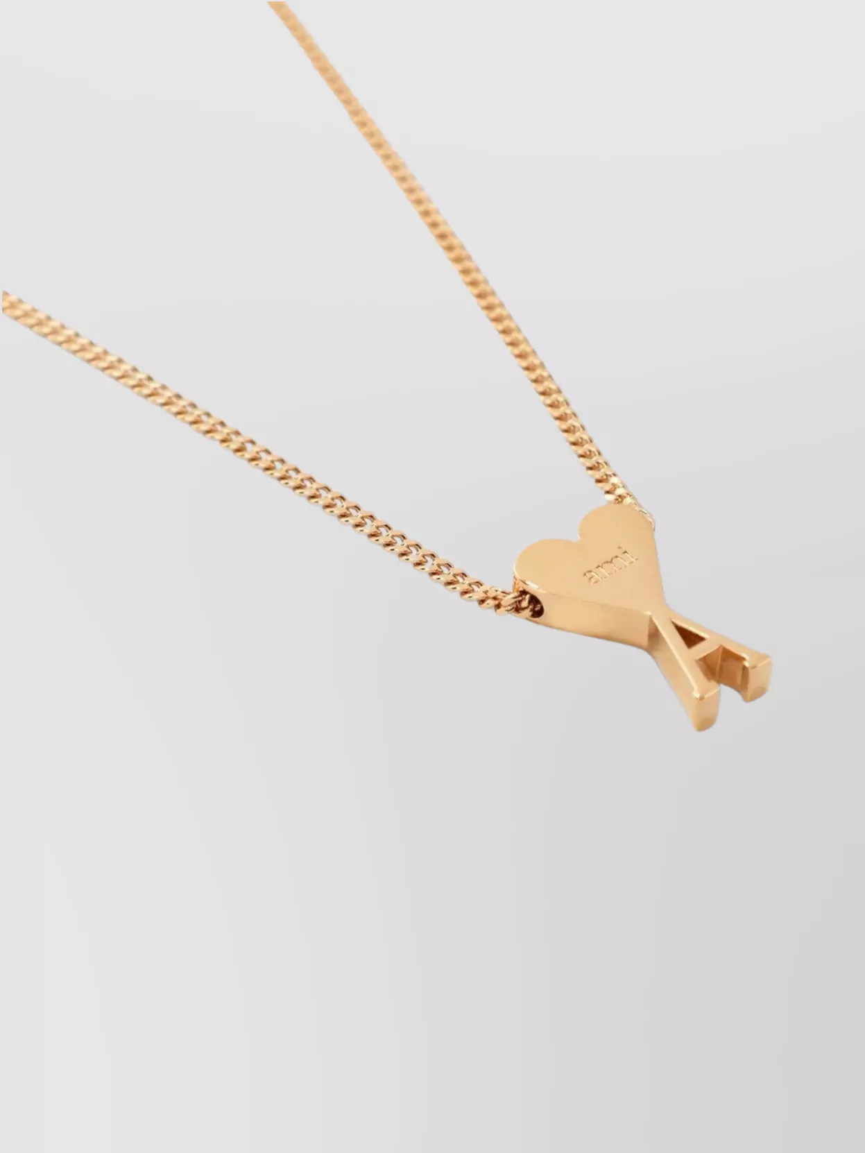 Ami Alexandre Mattiussi Heart Pendant On Adjustable Chain Necklace