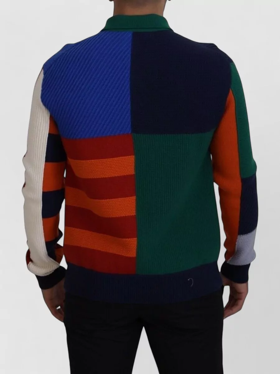 Dolce&Gabbana Virgin Wool Striped Polo Sweater