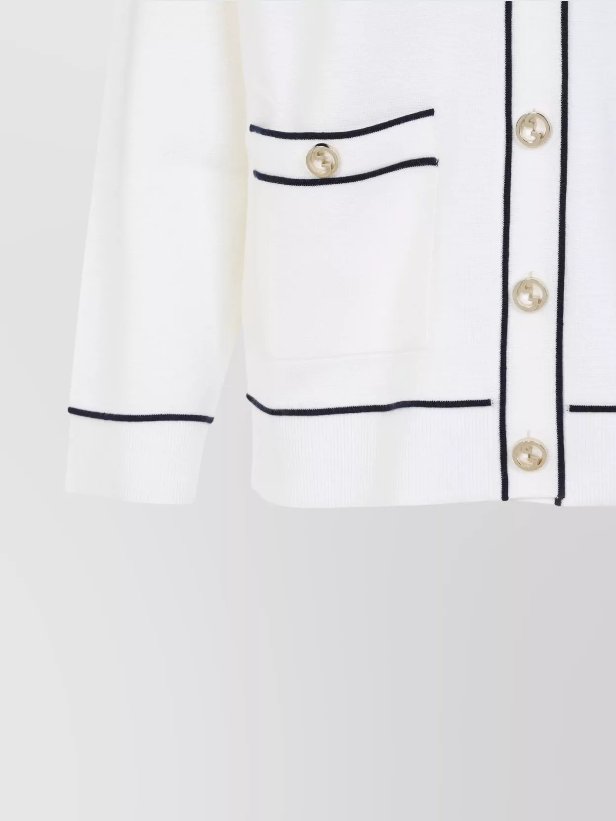 Gucci Incrocio Gg Ribbed-knit Cardigan