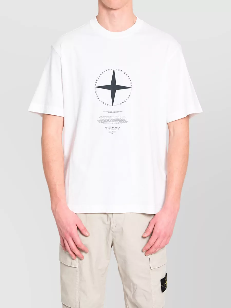 Stone Island Cotton Regular-Fit Logo-Print T-Shirt