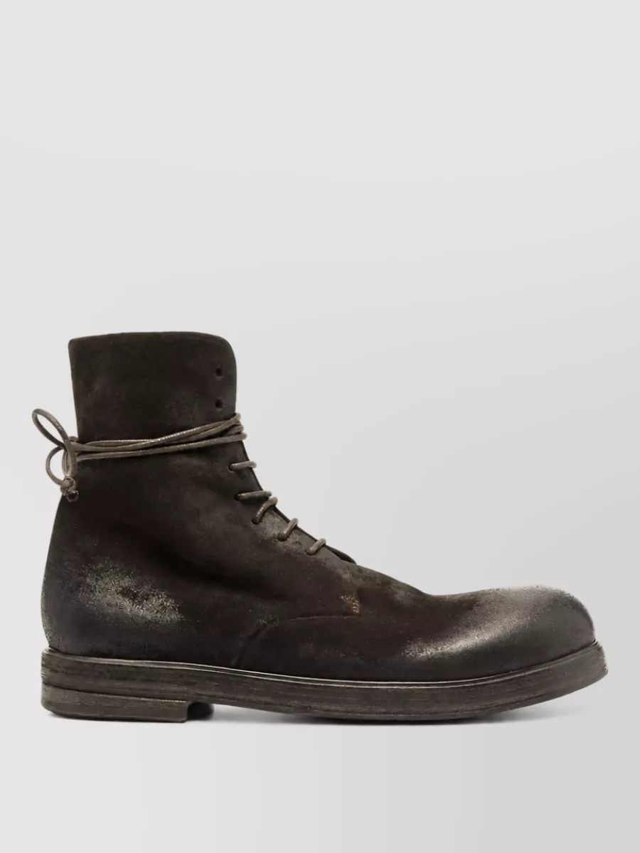 Marsell Suede Leather Lace-Up Booties