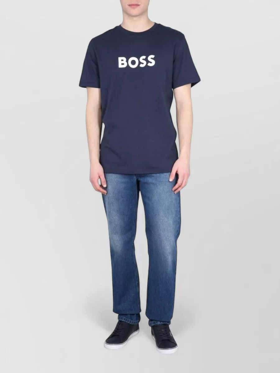 Boss cotton regular-fit logo-print t-shirt
