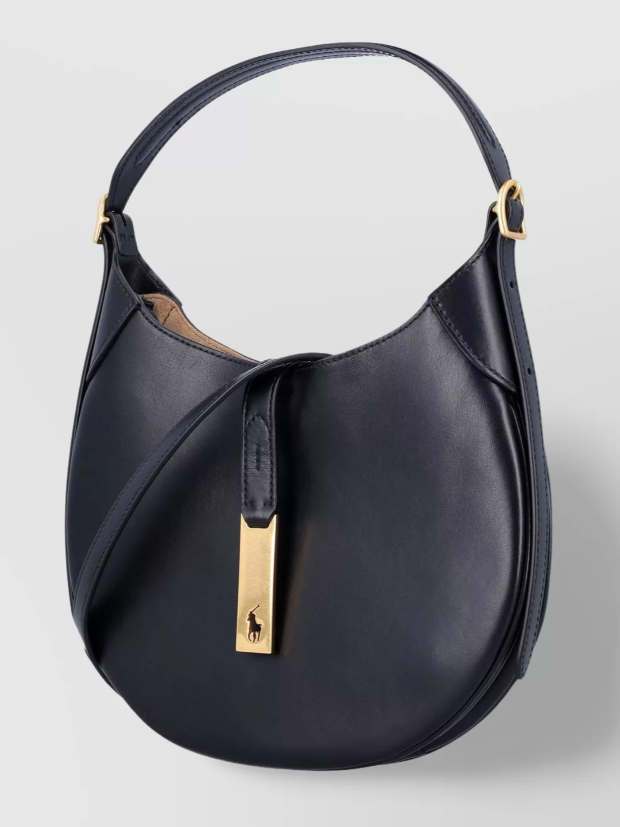Polo Ralph Lauren Leather Crossbody Shoulder Bag Buckle